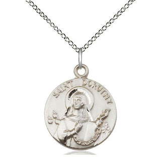 Sterling Silver Saint Dorothy Medal Religious Jewelry