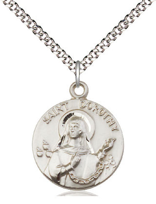 Sterling Silver Saint Dorothy Medal Religious Jewelry