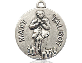 Sterling Silver Matt Talbot Medal Engraved Catholic Saint Jewelry