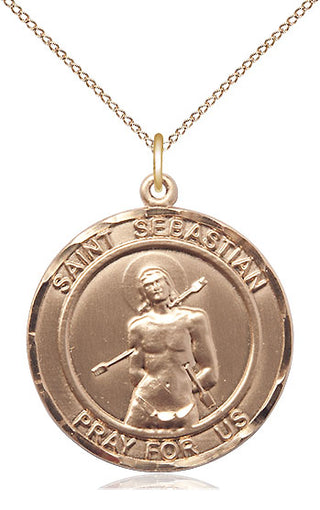 14kt Gold Saint Sebastian Medal