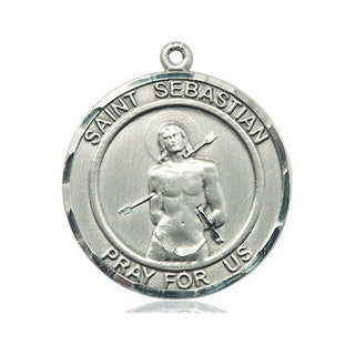 Sterling Silver Saint Sebastian Medal