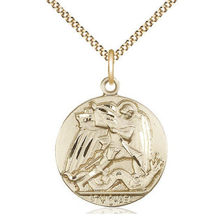 14kt Gold Filled St. Michael the Archangel Medal | Large | Engravable