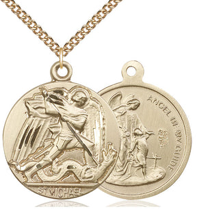 14kt Gold Saint Michael the Archangel Medal
