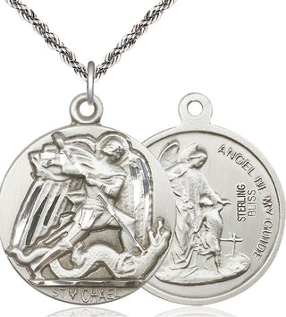 Sterling Silver Saint Michael the Archangel Medal Catholic Jewelry