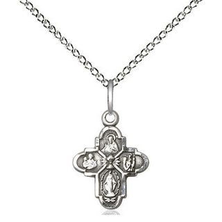Sterling Silver 5-Way Chalice Medal Religious and Catholic Jewelry