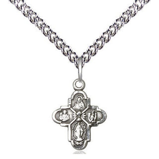 Sterling Silver 5-Way Chalice Medal Religious and Catholic Jewelry