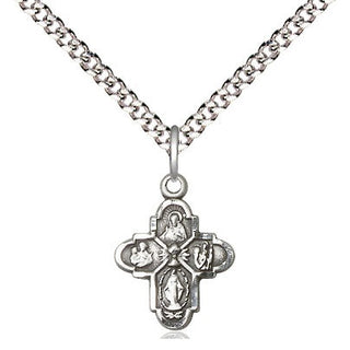 Sterling Silver 5-Way Chalice Medal Religious and Catholic Jewelry