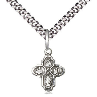 Sterling Silver 5-Way Chalice Medal Religious and Catholic Jewelry