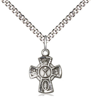 Sterling Silver 5-Way / Chalice Medal Religious and Catholic Jewelry