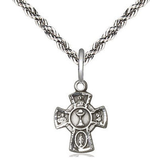 Sterling Silver 5-Way / Chalice Medal Religious and Catholic Jewelry