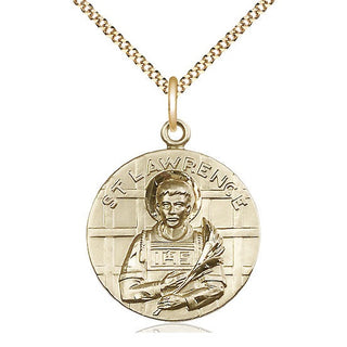 14kt Gold Filled Saint Lawrence Medal Catholic Jewelry