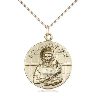 14kt Gold Filled Saint Lawrence Medal Catholic Jewelry