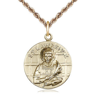 14kt Gold Filled Saint Lawrence Medal Catholic Jewelry