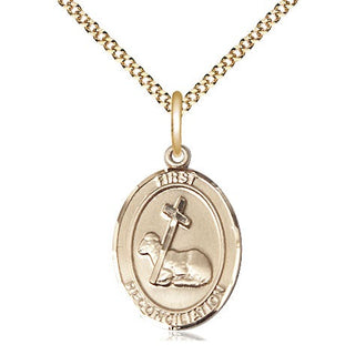 14kt Gold Filled First Reconciliation Medal Catholic Jewelry