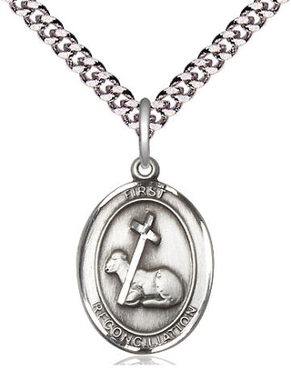 Sterling Silver First Reconciliation Medal Catholic Jewelry