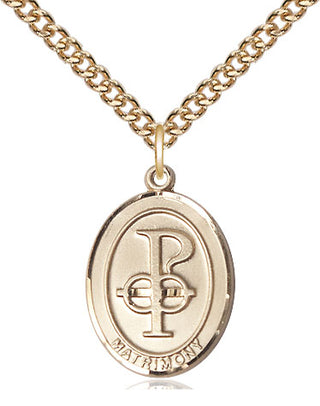 14kt Gold Filled Matrimony Medal Catholic Jewelry