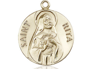 14kt Gold Filled Saint Rita of Cascia Medal