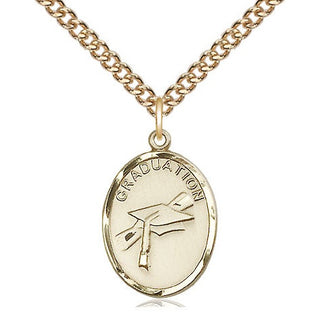 14kt Gold Filled Graduation Medal Catholic Jewelry