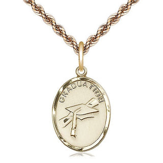 14kt Gold Filled Graduation Medal Catholic Jewelry