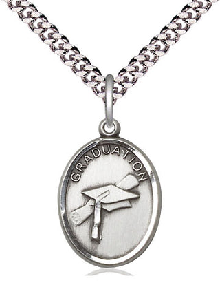 Pewter Graduation Medal Catholic Jewelry