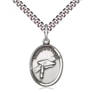 Sterling Silver Graduation Medal Catholic Jewelry