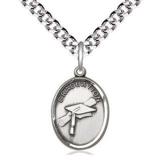 Sterling Silver Graduation Medal Catholic Jewelry