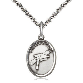 Sterling Silver Graduation Medal Catholic Jewelry