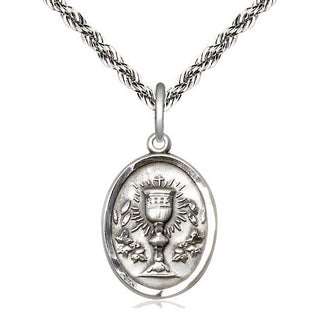 Sterling Silver Chalice Medal Religious Jewelry