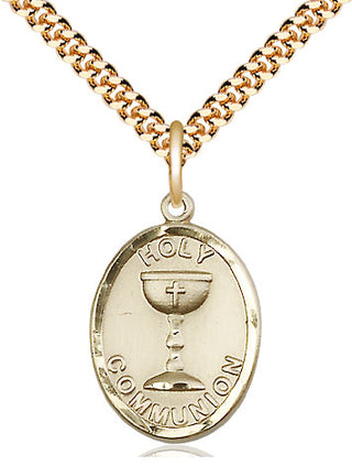 14kt Gold Filled Holy Communion Medal Catholic Jewelry