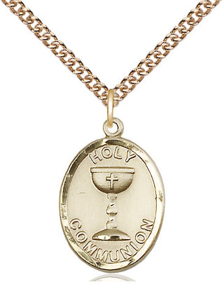 14kt Gold Filled Holy Communion Medal Catholic Jewelry