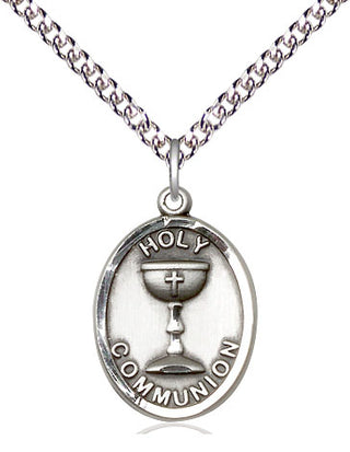 Sterling Silver Holy Communion Medal Catholic Jewelry