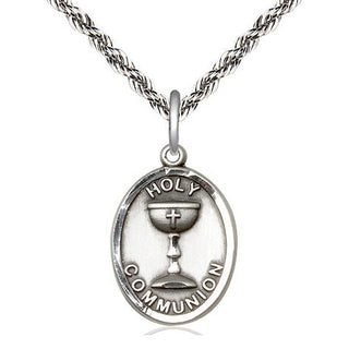 Sterling Silver Holy Communion Medal Catholic Jewelry