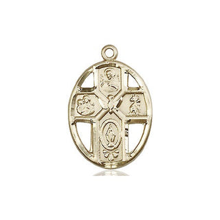 14kt Gold Filled 5-Way / Holy Spirit Medal