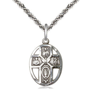Sterling Silver 5-Way / Holy Spirit Medal Religious Jewelry