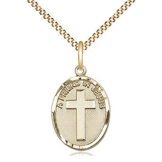 14kt Gold Filled A Friend In Jesus Medal Catholic Jewelry