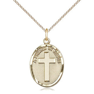 14kt Gold Filled A Friend In Jesus Medal Catholic Jewelry