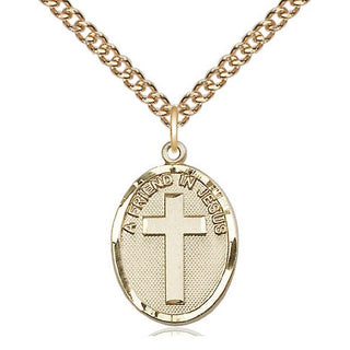 14kt Gold Filled A Friend In Jesus Medal Catholic Jewelry