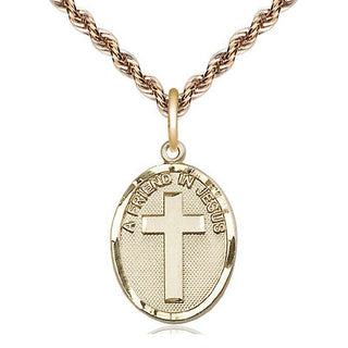14kt Gold Filled A Friend In Jesus Medal Catholic Jewelry