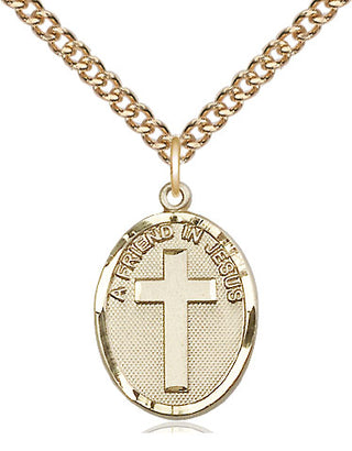 14kt Gold A Friend In Jesus Medal