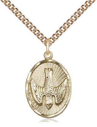 14kt Gold Filled Holy Spirit Medal Catholic Jewelry