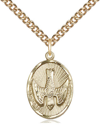 14kt Gold Filled Holy Spirit Medal Catholic Jewelry