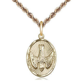 14kt Gold Filled Holy Spirit Medal Catholic Jewelry