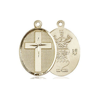 14kt Gold Cross Air Force Medal