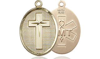 14kt Gold Cross EMT Medal