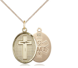 14kt Gold Cross EMT Medal