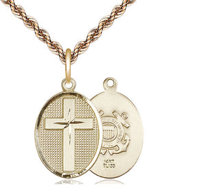 14kt Gold Cross Coast Guard Medal