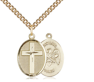 14kt Gold Cross National Guard Medal