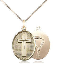 14kt Gold Cross Paratroopers Medal