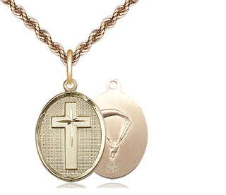 14kt Gold Cross Paratroopers Medal