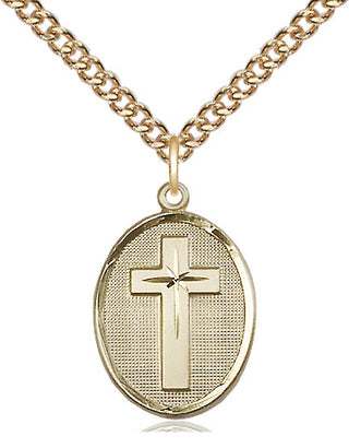 14kt Gold Cross Medal